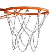 Steel Chain Basketball Net Heavy Duty Anti Whip Net For Standard Hoop Rim - £38.32 GBP