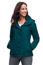 Lands End Women&#39;s Squall Hooded Jacket Jeweled Teal New - $79.99