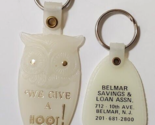Belmar NJ 1970s Keychains Savings &amp; Loan 10th Ave Disc Paint Main St Owl... - $10.84