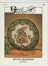 Good Therapy Bunny Business Cross Stitch Pattern Gayle Nelson #006 Rabbit Easter - £6.91 GBP