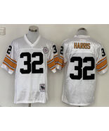 Men's Franco Harris #32 Stitched Jersey White Yellow - $45.00