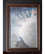 Snow Painting &quot;The Valley and the Spires&quot; Oil on Masonite by Esther Flin... - $4,399.22 MXN