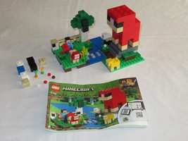 LEGO The Wool Farm Minecraft (21153) Mostly Complete Figs &amp; Manual No Box - £11.79 GBP