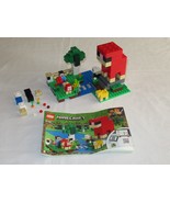 LEGO The Wool Farm Minecraft (21153) Mostly Complete Figs &amp; Manual No Box - £11.29 GBP
