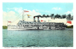 Steamer Kingston St. Lawerance River Thousand Island, Canada Ship Postcard. - £7.08 GBP