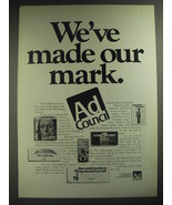 1974 The Ad Council Advertisement - We&#39;ve made our mark - £14.55 GBP