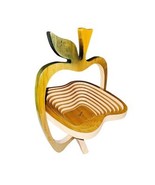 Vintage Equinoccio 3D Apple Coiled Wood Collapsible Wooden Basket - €15,15 EUR