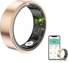 Waterproof Sport Smart Ring &amp; Health Tracker - Size 10 - Gold - $16.24