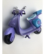 Polly Pocket 2002 Purple Snack Time Scooter Moped 4&quot; Bike kickstand works - $11.61