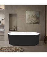 67&quot; Acrylic Freestanding Tub, Pleated Design, Black - $1,337.60 CAD