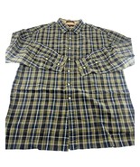 Tommy Hilfiger Shirt Men Extra Large Green Blue Checkered Button Up Work... - $16.75 CAD
