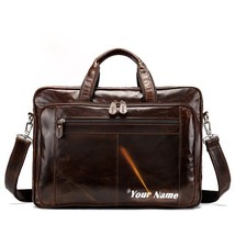 MVA Men&#39;s Briefcase for Documents Bag Men&#39;s Genuine Leather 15&#39;&#39;Laptop Bag Big C - £188.48 GBP
