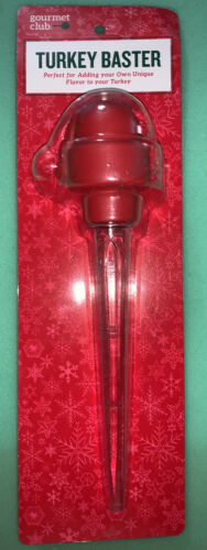 Gourmet Club Turkey Baster Kitchen Utensil, Bulb is a Red Santa Hat, - $2.85