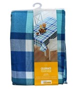 Celebrate Together Kohl’s Plaid Tablecloth Summer Blue Oblong 60x84 Naut... - $560.27 MXN