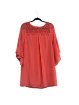 Women’s A. Byer Coral Lightweight Flowy Sleeves Dress Size Medium  - £9.12 GBP