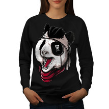 Panda Pirate Evil Animal Jumper  Women Sweatshirt - £14.18 GBP