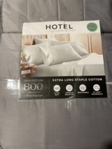 Hotel Signature  Sateen 800TC 100% Cotton 7pc Sheet Set SPLIT  KING Gray - £51.32 GBP