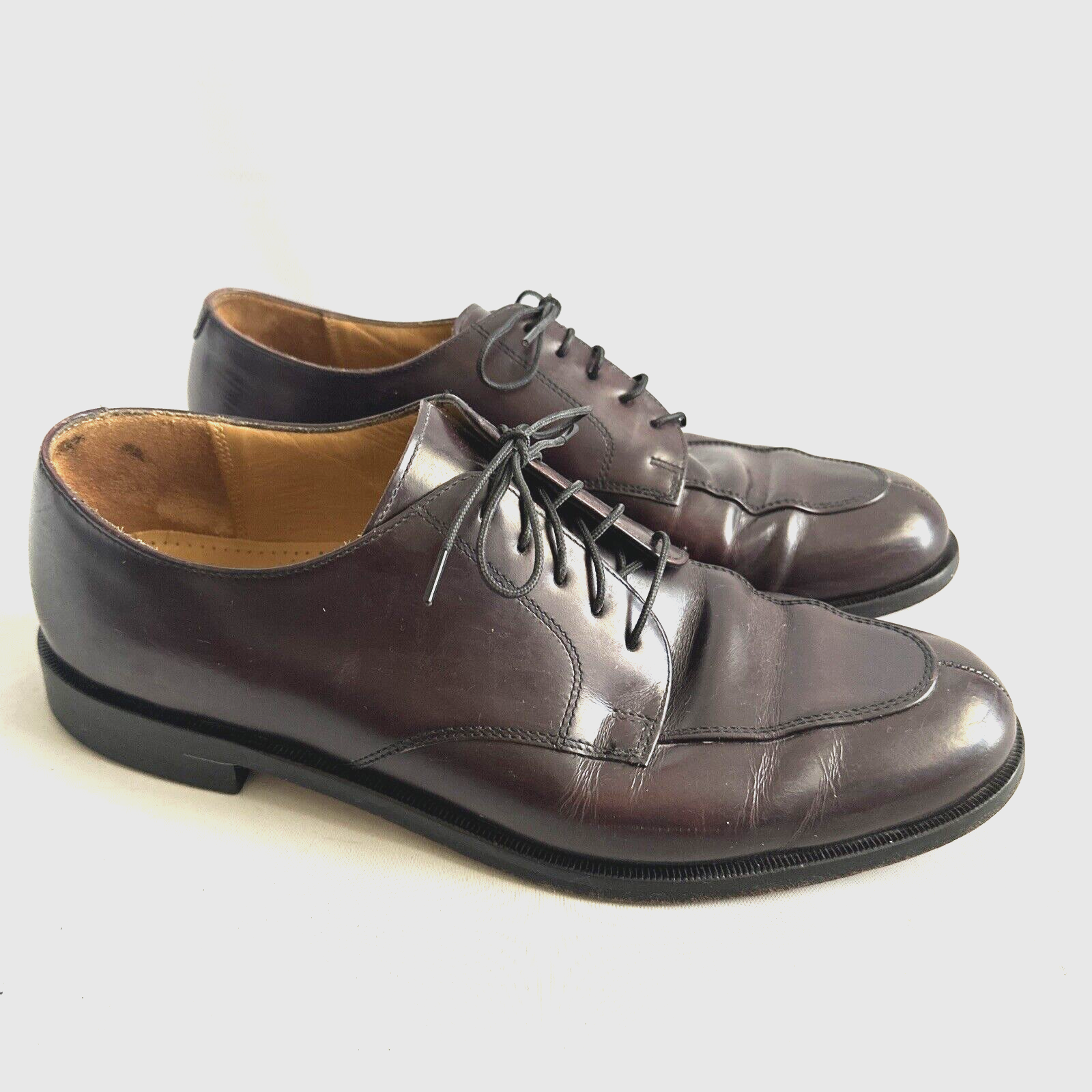 Cole Haan All Leather Split Toe Oxford Burgundy Wine Men Shoes Size 9.5 ... - $29.94