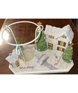 Vintage Yankee Candle Christmas Village Tea light Wax Tart Warmer Burner... - £15.65 GBP