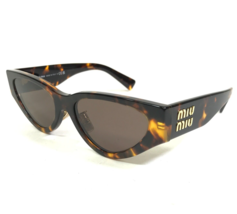 Miu Miu Sunglasses SMU03Z VAU-06B Brown Tortoise Cat Eye Frames Gold 54-... - £170.68 GBP