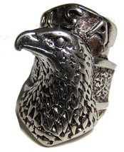 Quality  USA LARGE EAGLE HEAD BIKER RING #221 jewelry unisex MENS womens... - $179.12 MXN