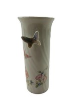 Vintage Porcelain Pink 3D Butterfly Flowers Vase by Takahashi Joy San Francisco - £9.42 GBP