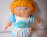 1984 Orange Hair Cabbage Patch Poseable Doll Figure Pink Spoon Cloth Bow... - $9.89
