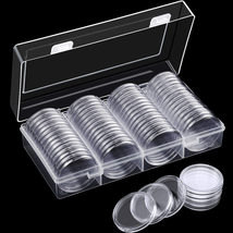 Silver Dollar Coin Case Holder for Collectors 40.6Mm Silver Bar Plastic round Co - £18.12 GBP