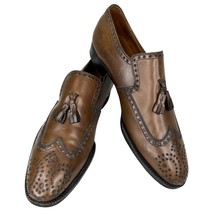 Ambassador Mens Dress Shoes Hollaus Collection Brown 8 C Tassel Slip On - $59.39