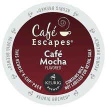 Cafe Escapes Cafe Mocha 24 count Keurig K cups Pods FREE SHIPPING - $19.98