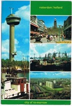 Holland Netherlands Postcard Rotterdam City of Tomorrow Space Tower City Views - £1.62 GBP