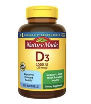 Nature Made Vitamin D3 25 mcg. 1000 IU 650 Softgels exp. 04/24 - $17.82