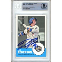 Joc Pederson LA Dodgers Auto 2012 Topps Heritage Minors Signed RC #165 B... - £152.46 GBP