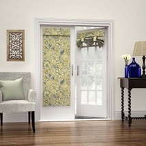 (1 Ct) Waverly Brighton Blossom French Door Panel - Flax - 26" Wide x 68" Long - $29.69