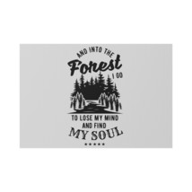 Personalized Lawn Sign - 22" x 15" - Inspirational Forest Quote - Black and Whit - $48.41