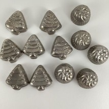 Vintage Aluminum Molds Christmas Tree Candy Swirl Tins Lot Pastry Dessert Jello - £26.01 GBP