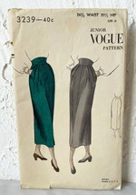 Vintage 1950s Vogue Pattern 3239 - Skirt Junior Size 13 - £7.57 GBP