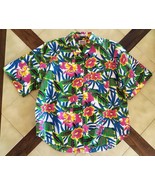 Vintage CARRIAGE COURT SPORT Women&#39;s Tropical Floral Cotton Hawaiian Shi... - $14.60