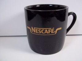 Nescafe mIni shot glass mug gold on black 2.5 oz - £3.54 GBP
