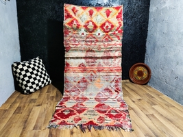 Bejaad vintage wool Runner carpet in so amazing colors and berber design  - £159.87 GBP