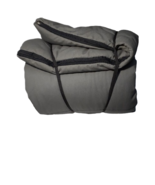 Vtg. Wenzel Sleeping bag, Duck Cotton &amp; Flannel Plaid Inside, 33&quot;×73&quot; Gray - £68.29 GBP