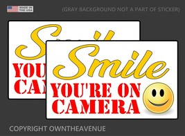 Smile You&#39;re On Camera Sticker Video Alarm Security System Decal Warning... - £3.19 GBP