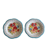 Set Lot of 2 Pioneer Woman Wildflower Whimsy 8.3&quot; Salad Plates Scalloped... - $262.53 MXN