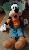 Disney Parks Goofy Plush Toy Large 20” Stuffed Animal Orange Sweater - £15.69 GBP