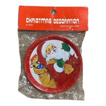 Vintage Christmas Metal Coasters Santa 6pcs. Made in Hong Kong *New - £11.99 GBP