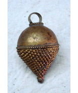 ancient antique old brass pendant necklace or head ornament india - $98.01