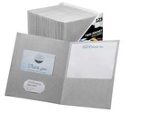 FILE-EZ Two-Pocket Folders, Gray, 125-Pack, Textured Paper, Letter Size ... - £75.97 GBP