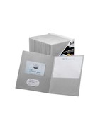 FILE-EZ Two-Pocket Folders, Gray, 125-Pack, Textured Paper, Letter Size ... - £76.11 GBP