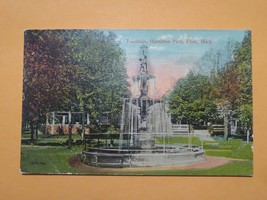 Postcard (1910) Flint Michigan Fountain Hamilton Park (T100) - £11.98 GBP