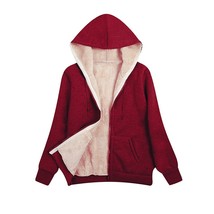 Women&#39;s 2022 Winter Popular Plush Hooded Sweater Women&#39;s Plush Coat Denim Jacket - £35.20 GBP